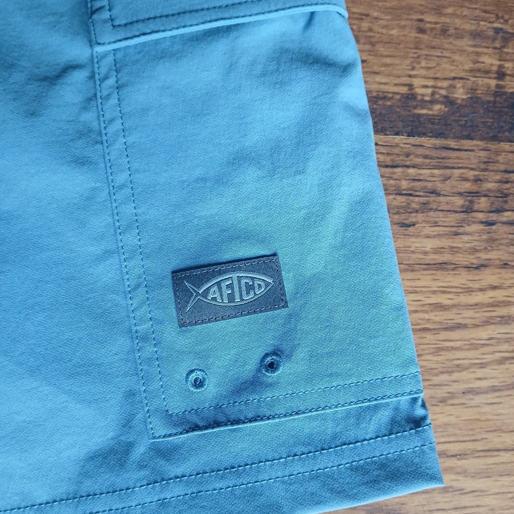 NEW AFTCO Deckhand Shorts Mens 38 BLUE SHADOW M124 Fishing Cargo UPF 50 - Picture 2 of 9